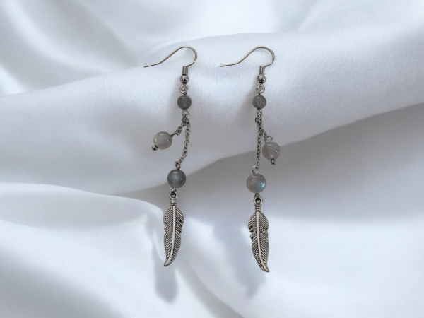 Boucles d'oreilles labradorite 